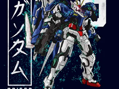 Gundam 00 Raiser design gundam illustration illustrator indonesia japan mecha robot vector