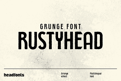 Rustyhead Typeface | Font business business identity custom design font graphic design grunge font headfonts texture type typeface typography