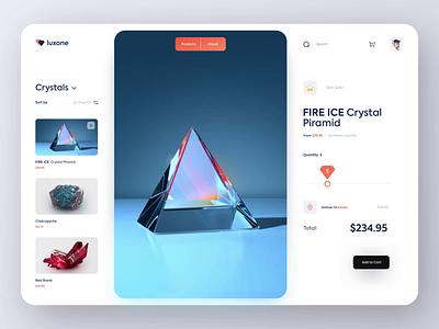 luxone - Ordering Page 3d animation app branding design gradient graphic design landing page logo luxury motion graphics ui ux website