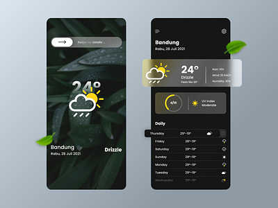 Weather Forecast appdesign flat glassmorphisme graphic design mobileapp uidesign uiux ux uxdesign weatherforecast