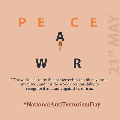 National Anti-Terrorism Day anti terrorism day art concept creative post creativity design graphic design illustration seller support typography vectorart