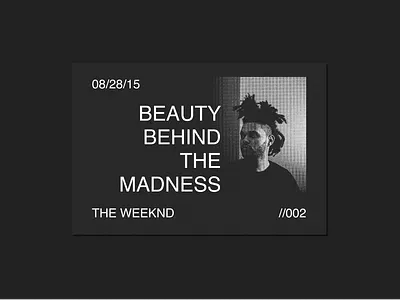 Beauty Behind The Madness - The Weeknd adobexd branding design graphic design illustration music poster rb the weeknd typography vector