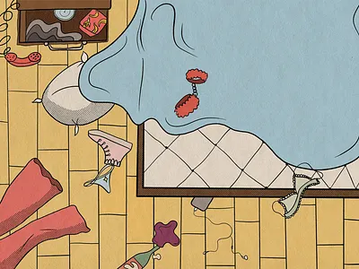 Chaotic Nights adobe bed design dream illustration illustrator photoshop texture truegritt