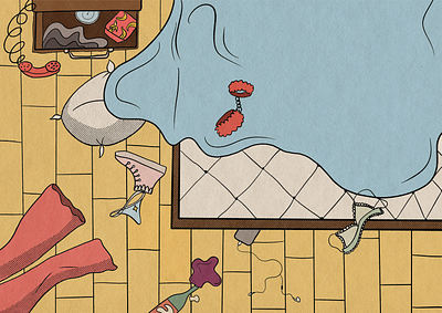 Chaotic Nights adobe bed design dream illustration illustrator photoshop texture truegritt