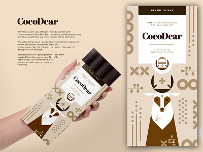 CocoDear Premium Chocolate Packaging Design branding design illustration instagram post logo package packaging vector