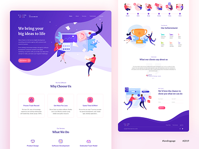 Agency Landing Page agency design illustration landing page layout ui