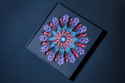 'Supernova' Paper Sculpture illustration paper cut art paper sculpture