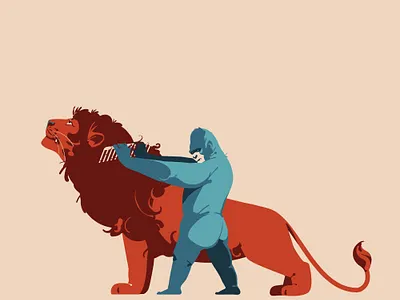 The hairdresser animal animals ape art cat design digitalart draw drawing gorilla graphic hair hairdresser illustration illustrator lion monkey vector wildlife