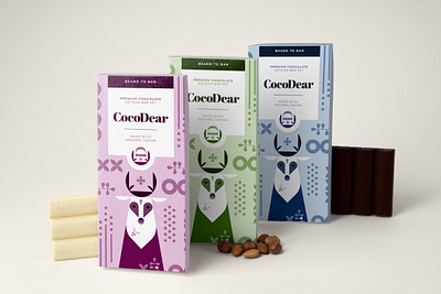 CocoDear Premium Chocolate Packaging Design branding design illustration instagram post logo package packaging vector