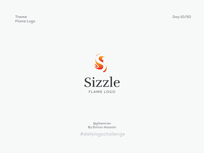 Flame Logo- Daily Logo Challenge: Day 10 branding colours design graphic design icon illustration letter logo logo logo design typography vector