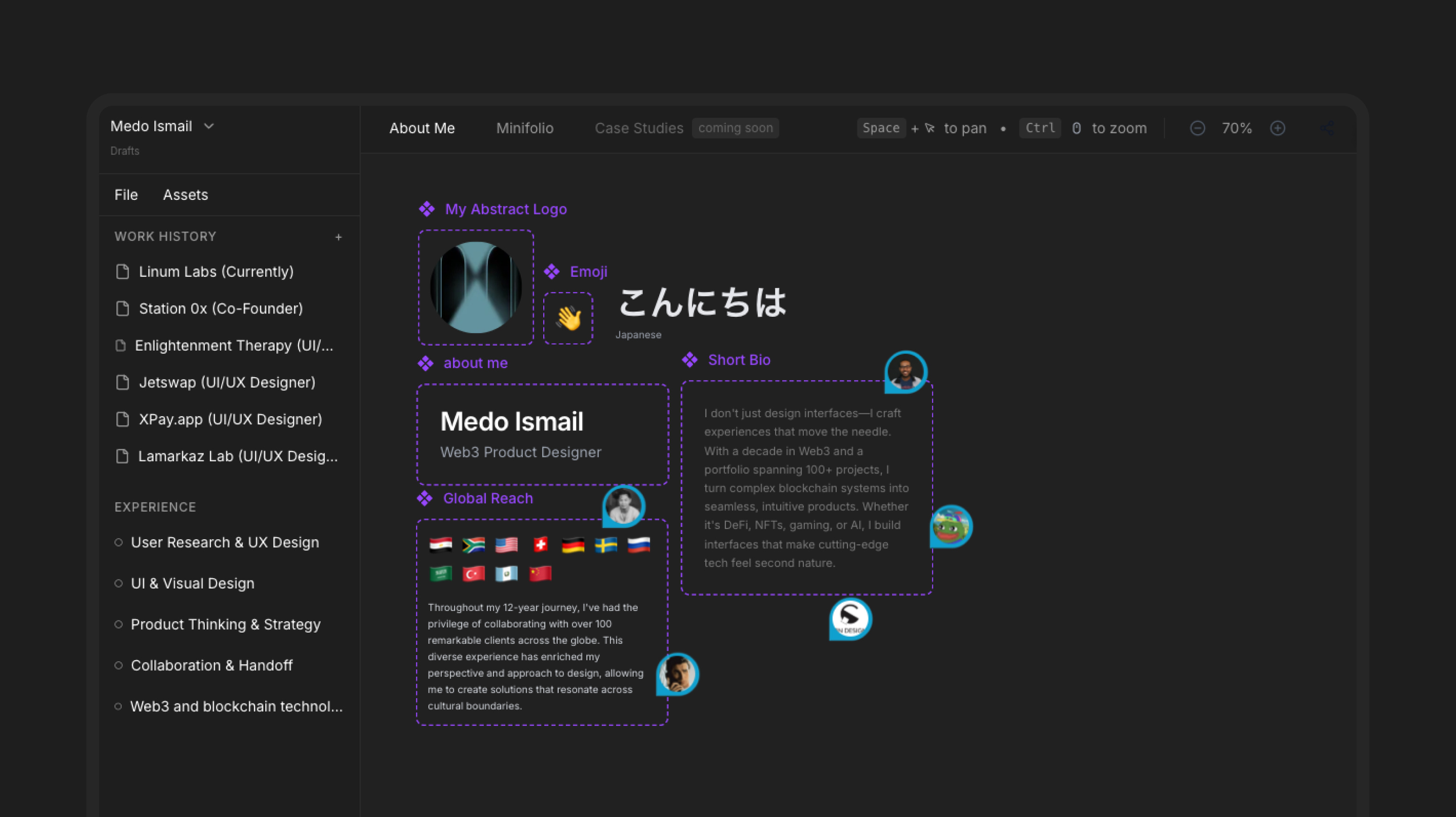 My new portfolio-figma style blockchain creative figma flat minimal portfolio ui ux