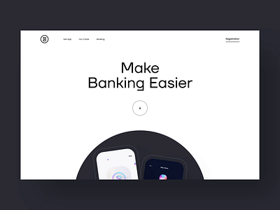 Online Banking App Landing Page Animation animation bank card banking banking app credit card finance financial website fintech fintech landing fintech website hero section landing mobile banking neobank neobank landing online banking product page ui ux