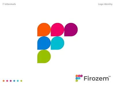 letter f logomark a b c d e f g h i j k l m n app brand identity branding colorful creative design f flashy flat grahic design icon letter logo logomark logotype modern o p q r s t u v w x y z rokibsdesign