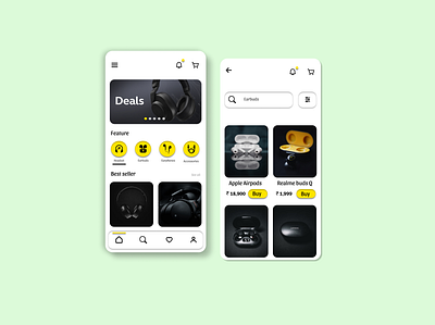 Headphones store app gadget app headphones app ui ui design