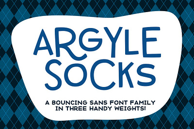 Argyle Socks: fun font in 3 weights!