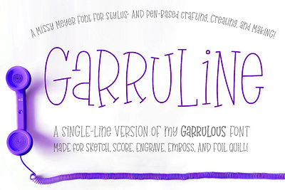 GarruLine: single-line sketch font!