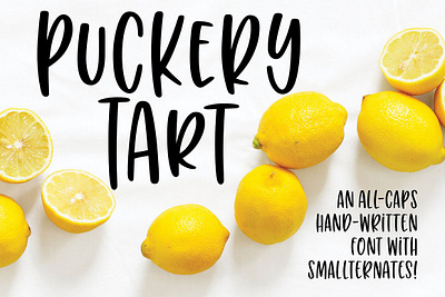 Puckery Tart: a tasty lettering font