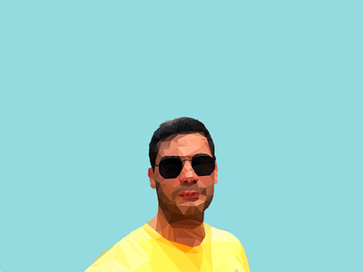 Low Poly Self-Portrait illustration low poly portrait