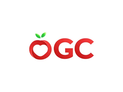 OGC Logo Redesign apple gradient health healthy identity logo minimalist modern organization red simple