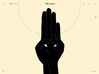 6th Sense abstract composition eye eye illustration finger fingers hand hand illustration illustration laconic lines minimal poster sense sixth sense