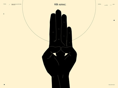 6th Sense abstract composition eye eye illustration finger fingers hand hand illustration illustration laconic lines minimal poster sense sixth sense