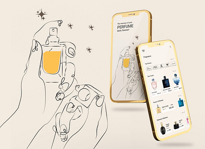 Perfume App app branding channel design dior fashion flat illustration illustrator perfume ui ux