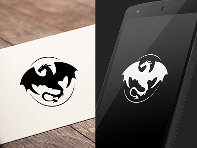 Wyvern / Dragon Logo animal black dragon logo design black wyvern dragon dragon logo design logo logo design wyvern wyvern icon design wyvern logo design