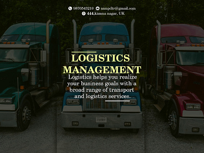 Poster/Cover - Logistics & Transportation brand design brand identity branding cover poster