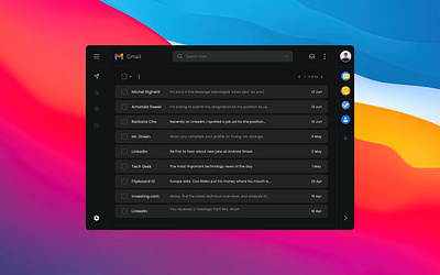 Gmail Desktop app UI Design app branding client design desktop gmail graphic design illustration macos mail typography ui ux vector