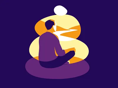 Meditation art design illustration meditation vector
