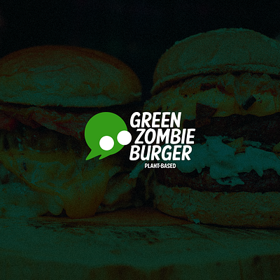 Logo for Green Zombie Burger app branding design icon illustration logo typography vector