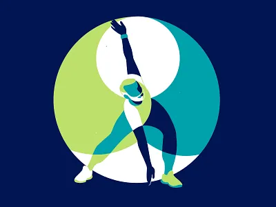 Medium-impact exercise art design fitness illustration vector