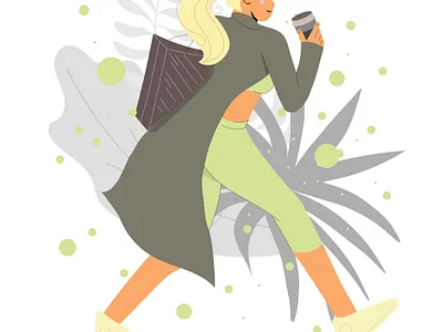 Sport woman casual life design girl graphic design illustration modern woman sport womans activities