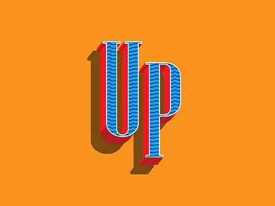 UP design illustration letter typography vector
