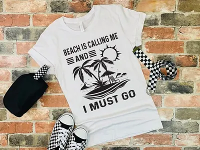 Beach Tshirt Design including svg, eps and png branding design free illustration logo teespring tshirt vector tshirtdesign typography vector