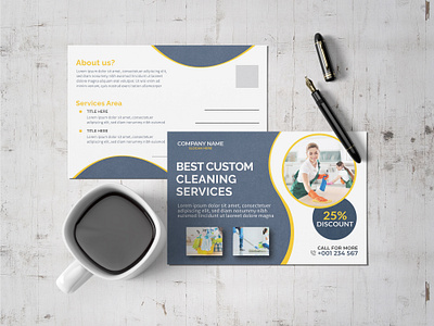 Cleaning Service Postcard Design branding brochure design design direct mail eddm flyer design graphics design illustration marketing postcard postcard design poster real estate