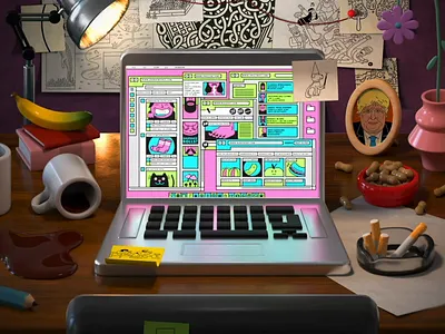 Another Day - Another Dollar 3d animation design gif illustration