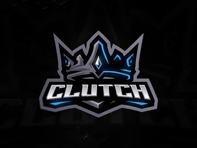 Clutch mascot logo redesign branding clutch crown design illustration logo mascot mascot logo metalic nba silver typography vector