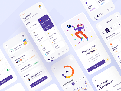 To Do - Task & Acitivity Management App Design ❤️❤️ activity c creative creative design design dribbble best shot illustration ios android interface landing page design management minimal clean new trend modern modern app modern design popular trending graphics task