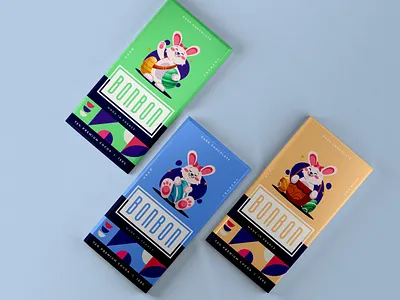 BonBon Bunny Chocolate Packaging Design branding chocolate package design illustration instagram post logo package packaging vector