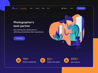 Gump Website Redesign (Side Project) branding camera concept graphic illustration layout logo photo photographer web design