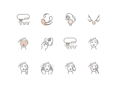 Shiny Cure Icons beauty cosmetic design icon iconography illustration skin ui ux vector web