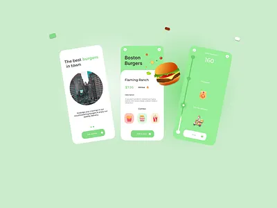 Fast food app concept app appdesign application boston branding burgers design fastfood future graphic design illustration interface logo modern ui uiux ux vector webdesign website