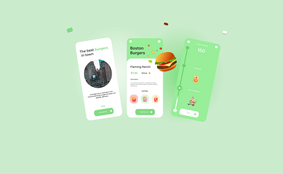 Fast food app concept app appdesign application boston branding burgers design fastfood future graphic design illustration interface logo modern ui uiux ux vector webdesign website