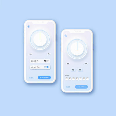 Clock App app design clock app design ui ux visual design