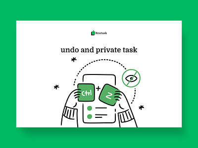 Feature update illustration - Undo And private task add task creativity dailytask design design industray design thinking dual colour scheme green illustration india innovation private task productivity startup task manager task managment team work todo ui undo