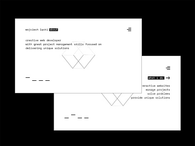 wojciech łęcki / about page developer front end developer graphic design logo ui ux web web design