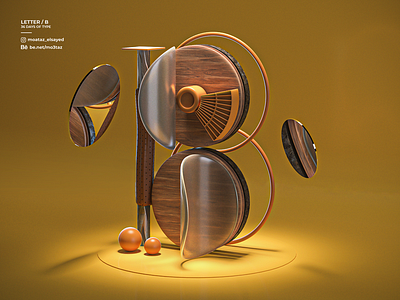 Letter / B 36daysoftype 3d 3d art 3dsmax art cg cgart illustration vray