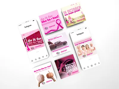 Breast Cancer Awareness Social Media Campaign design graphic design graphic designer web