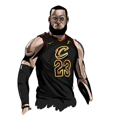 Lebron James - Cleveland Cavaliers basketball cleveland clevelandcavaliers design digitalart fun illustration nba procreate